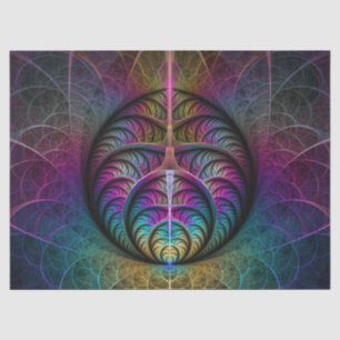 Trippy Patterned Colourful Abstract Fractal Art Tissue Paper
