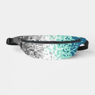 Trippy Pixelated Abstract Frayromantic Pride Flag  Bum Bags