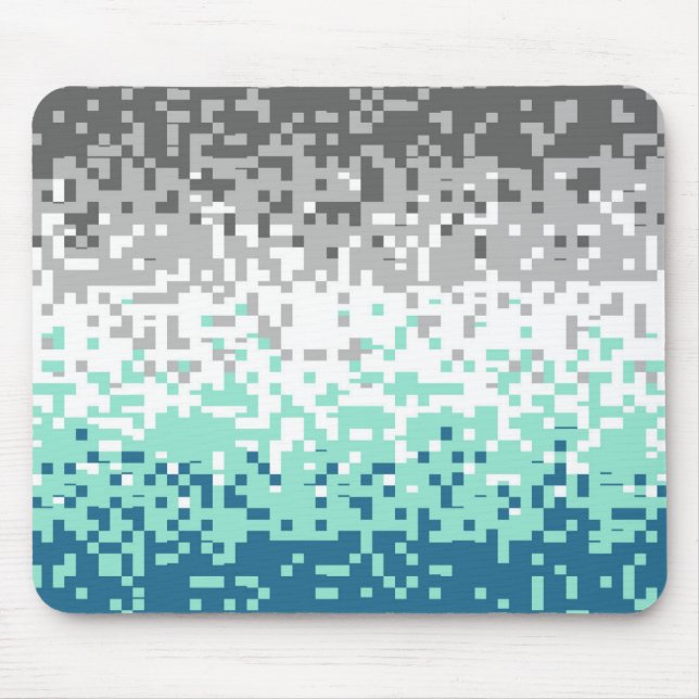 Trippy Pixelated Abstract Frayromantic Pride Flag Mouse Pad (Front)