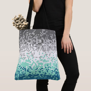 Trippy Pixelated Abstract Frayromantic Pride Flag  Tote Bag