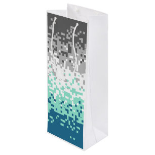 Trippy Pixelated Abstract Frayromantic Pride Flag Wine Gift Bag