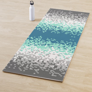 Trippy Pixelated Abstract Frayromantic Pride Flag Yoga Mat