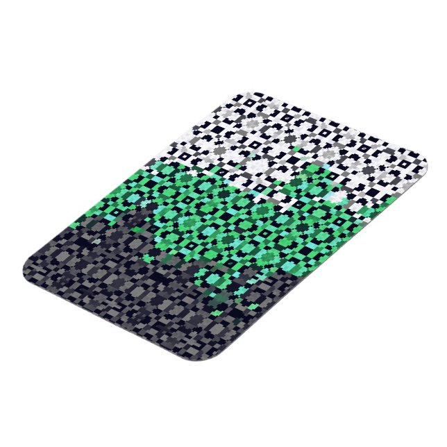 Trippy Pixelated Abstract Neutrois Pride Flag Magnet (Left Side)