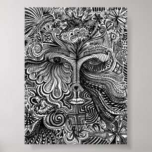 Trippy Portrait Poster