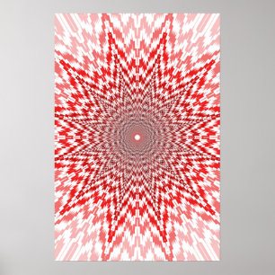 Trippy Poster: Abstract Red Poster