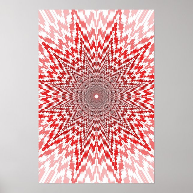 Trippy Poster: Abstract Red Poster (Front)