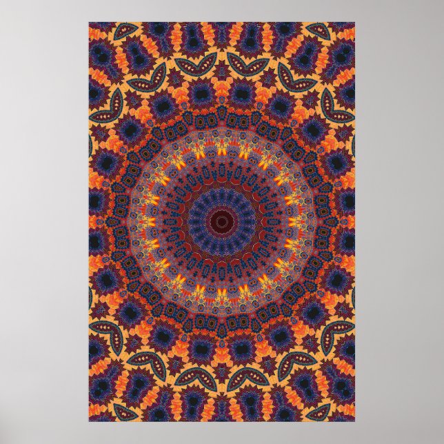 Trippy Poster: Psychedelic Radial Artwork Poster (Front)