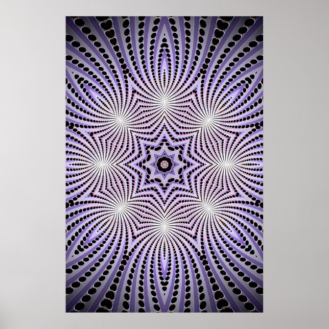 Trippy Poster: Psychedelic Radial Artwork Poster (Front)