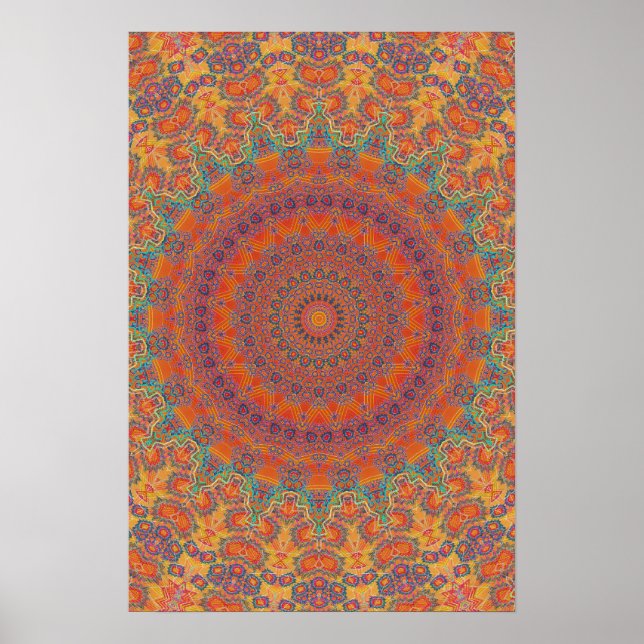 Trippy Poster: Psychedelic Radial Artwork Poster (Front)