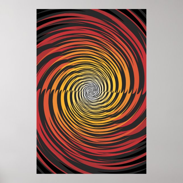 Trippy Poster: Psychedelic Spiral Artwork Poster (Front)
