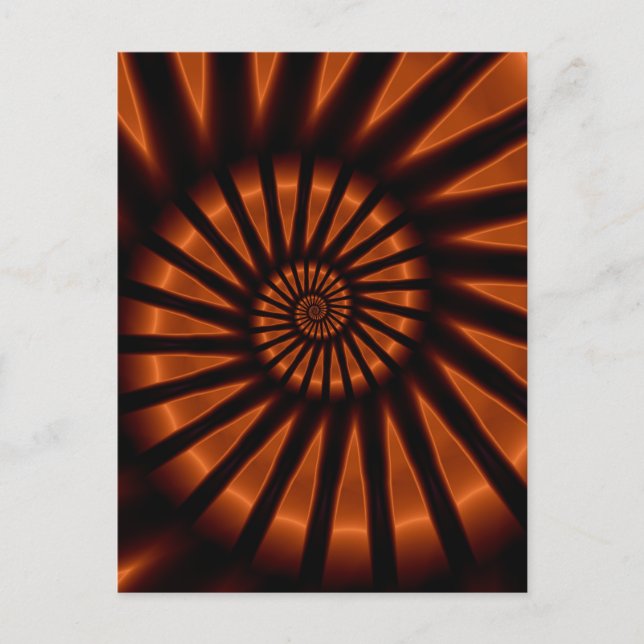 Trippy Psychedelic Backlighting Fine Fractal Postcard (Front)