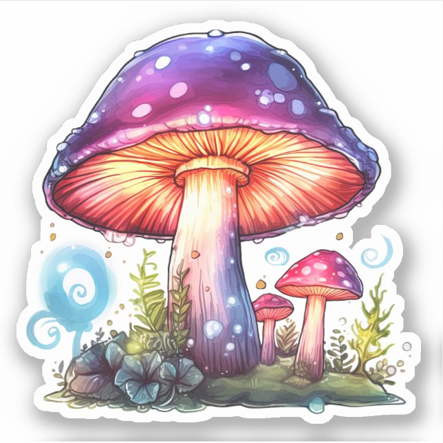 Trippy Psychedelic Earthy Mushroom Art Artwork  (Front)