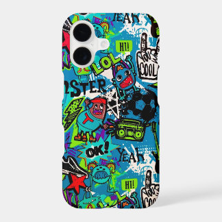 Trippy Psychedelic Faces Graffiti -Mate Art