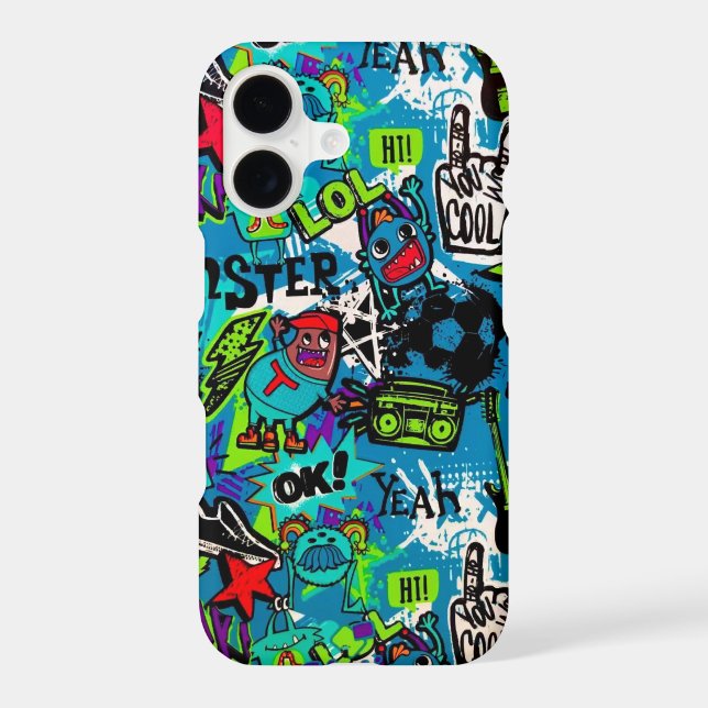 Trippy Psychedelic Faces Graffiti -Mate Art (Back)