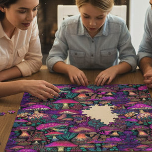 Trippy Psychedelic Mushroom   Jigsaw Puzzle