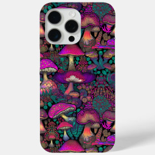 Trippy Psychedelic Mushroom Pattern iPhone 15 Pro Max Case