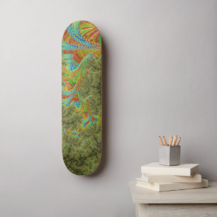 Trippy Psychedelic Spiral Fractal Art Skateboard