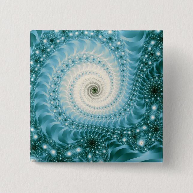 Trippy Psychedelic Starstorm Fine Fractal 15 Cm Square Badge (Front)