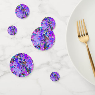 Trippy Purple and Magenta Colourful Wildflowers Confetti