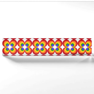 Trippy Rainbow Flowers Nameplate