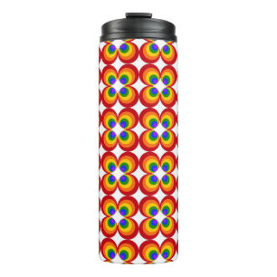 Trippy Rainbow Flowers Thermal Tumbler