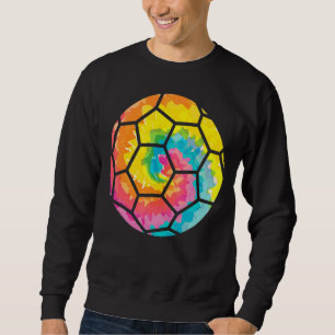 Trippy Rainbow Hippie  Tie Dye Handball Sweatshirt