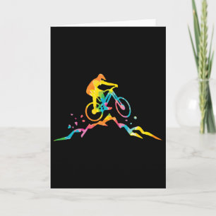 Trippy Rainbow Hippie - Tie-dye Mountain Biking Card