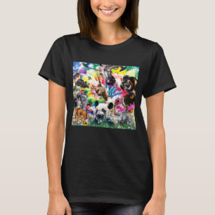 Trippy Rainbow Tie Dye Mushroom Animal Animals Sel T-Shirt