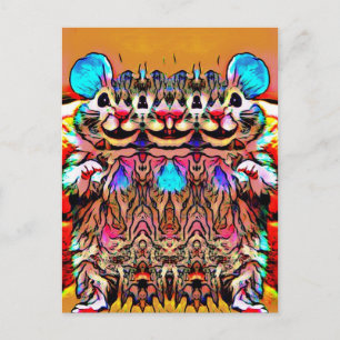 Trippy Rave Rat Postcard