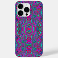 Trippy Retro Magenta, Blue and Green Abstract