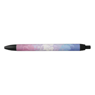 Trippy Ripply Groovy Eccentric Bigender Pride Flag Black Ink Pen