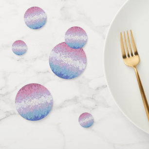 Trippy Ripply Groovy Eccentric Bigender Pride Flag Confetti