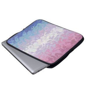 Trippy Ripply Groovy Eccentric Bigender Pride Flag Laptop Sleeve
