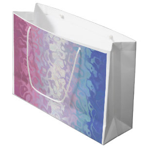 Trippy Ripply Groovy Eccentric Bigender Pride Flag Large Gift Bag