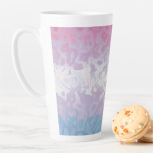 Trippy Ripply Groovy Eccentric Bigender Pride Flag Latte Mug