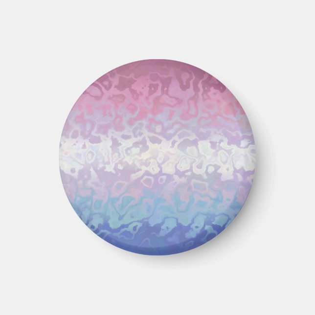 Trippy Ripply Groovy Eccentric Bigender Pride Flag Magnet (Front)