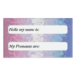 Trippy Ripply Groovy Eccentric Bigender Pride Flag Name Tag