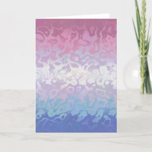Trippy Ripply Groovy Eccentric Bigender Pride Flag Thank You Card