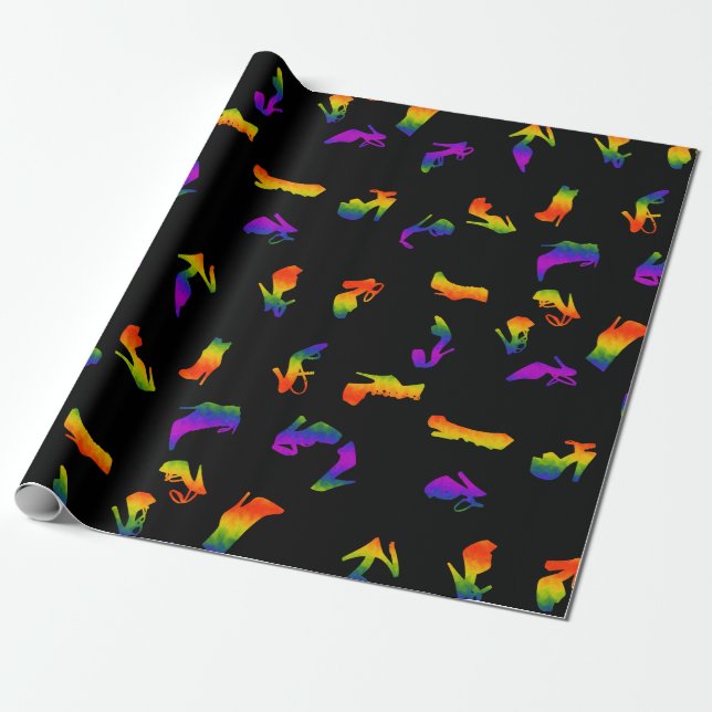 Trippy Shoes Wrapping Paper (Unrolled)