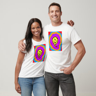 Trippy Smiley Face   T-Shirt
