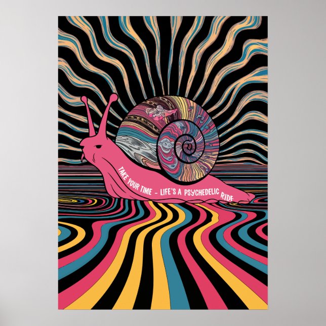 Trippy Snail Art Poster (Front)
