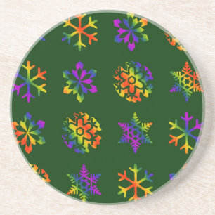 Trippy Snowflakes Coaster