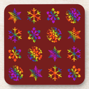 Trippy Snowflakes Coaster