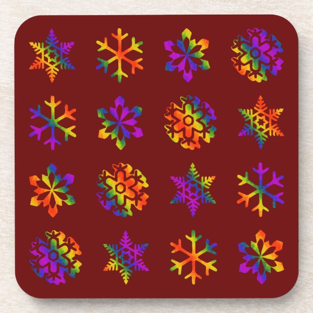 Trippy Snowflakes Coaster (Front)