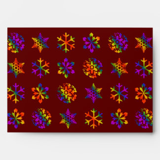 Trippy Snowflakes Envelopes