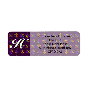 Trippy Snowflakes Return Address Label