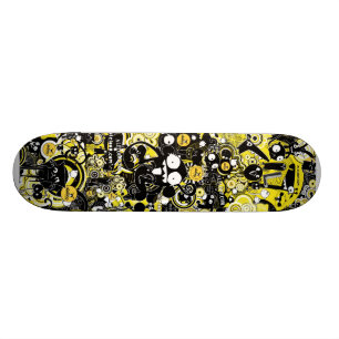 Trippy space aliens skateboard
