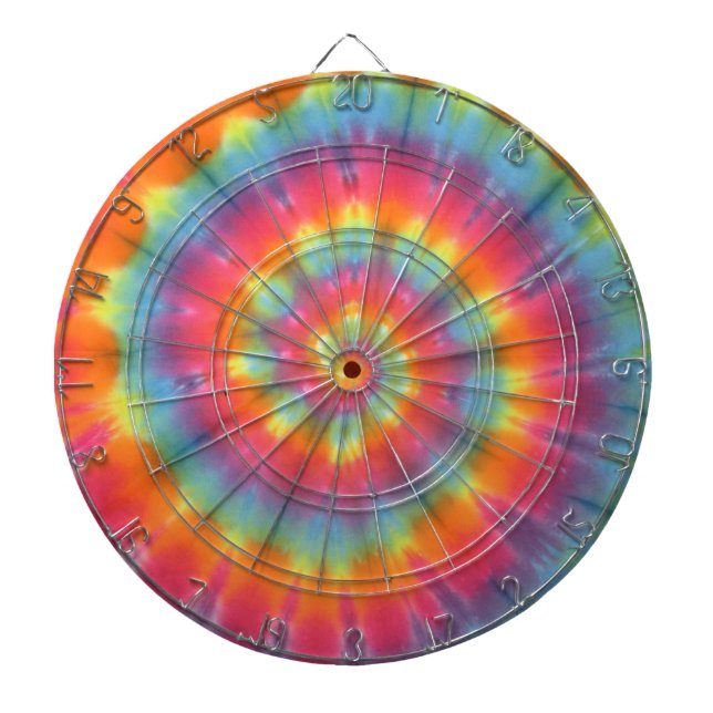 Trippy Spiral Tie Dye Dartboard (Front)