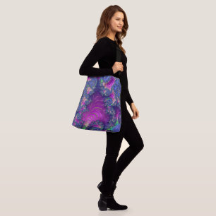 Trippy Spiralling Fractal Crossbody Bag