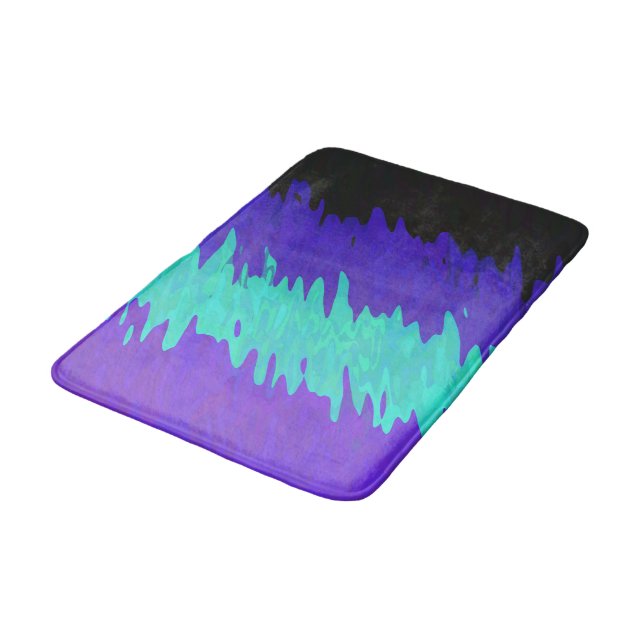 Trippy Squiggly Abstract Alexigender Pride Flag Bath Mat (Angled)